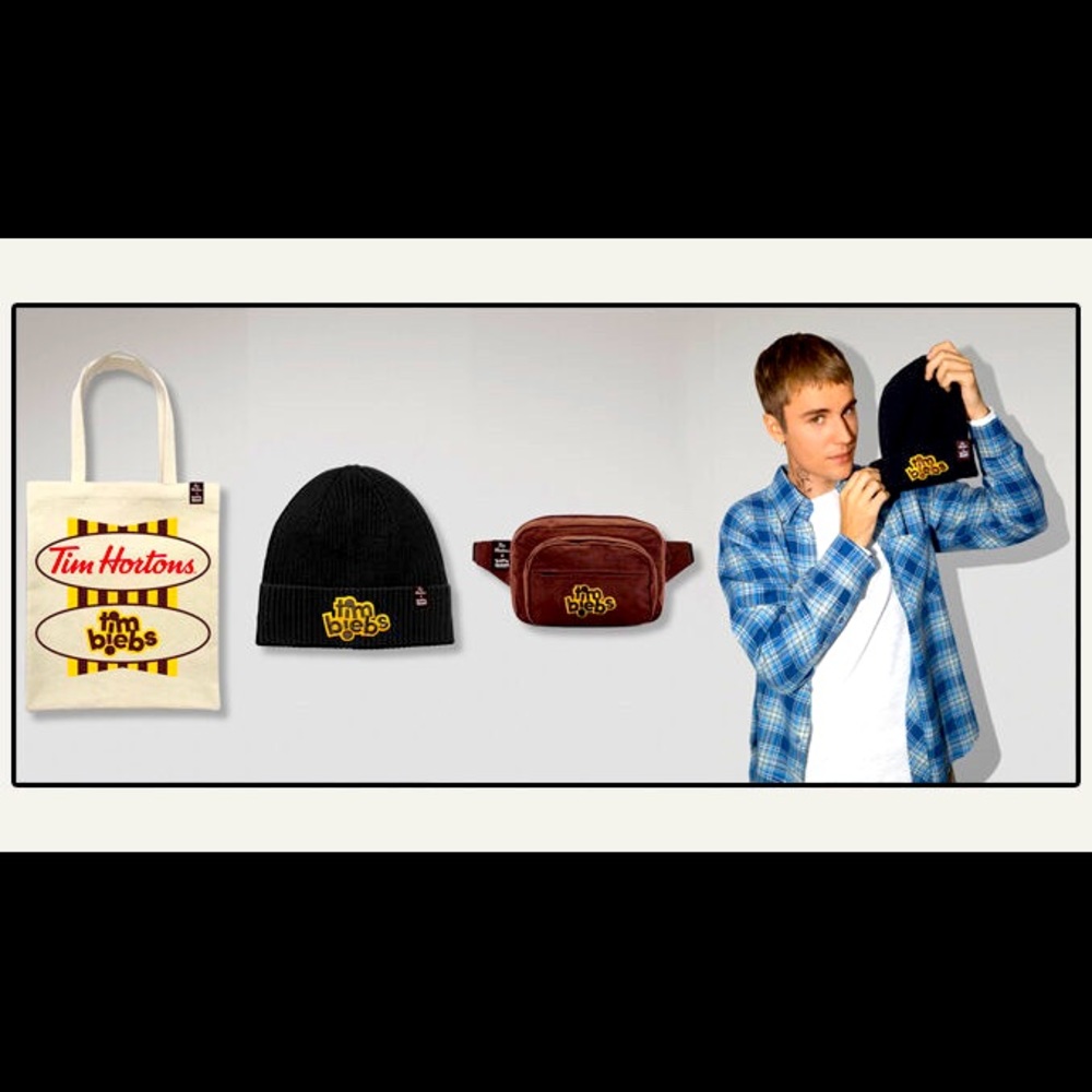 Tim Hortons x Justin Bieber Tim Biebs (Box, Beanie, Tote Bag, Fanny Pack)